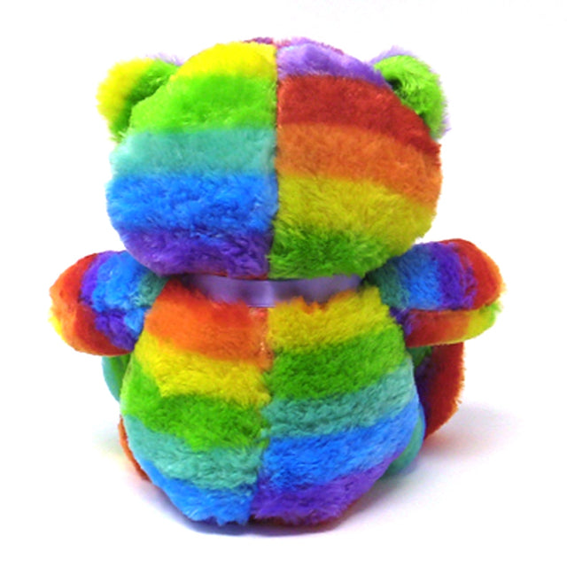 Rainbow Teddy Bear Plush Stuffed Animal Cuddly Soft 12 inch