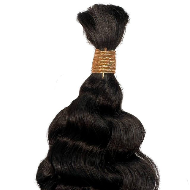 Beach Wave Bulk 100% Human Braiding Hair