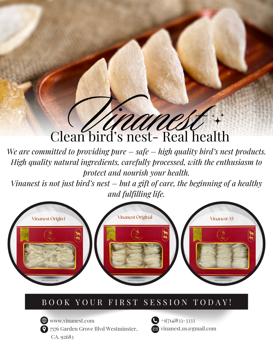 Tổ Yến Rút Lông Định Hình (Vinanest A5) 227gr