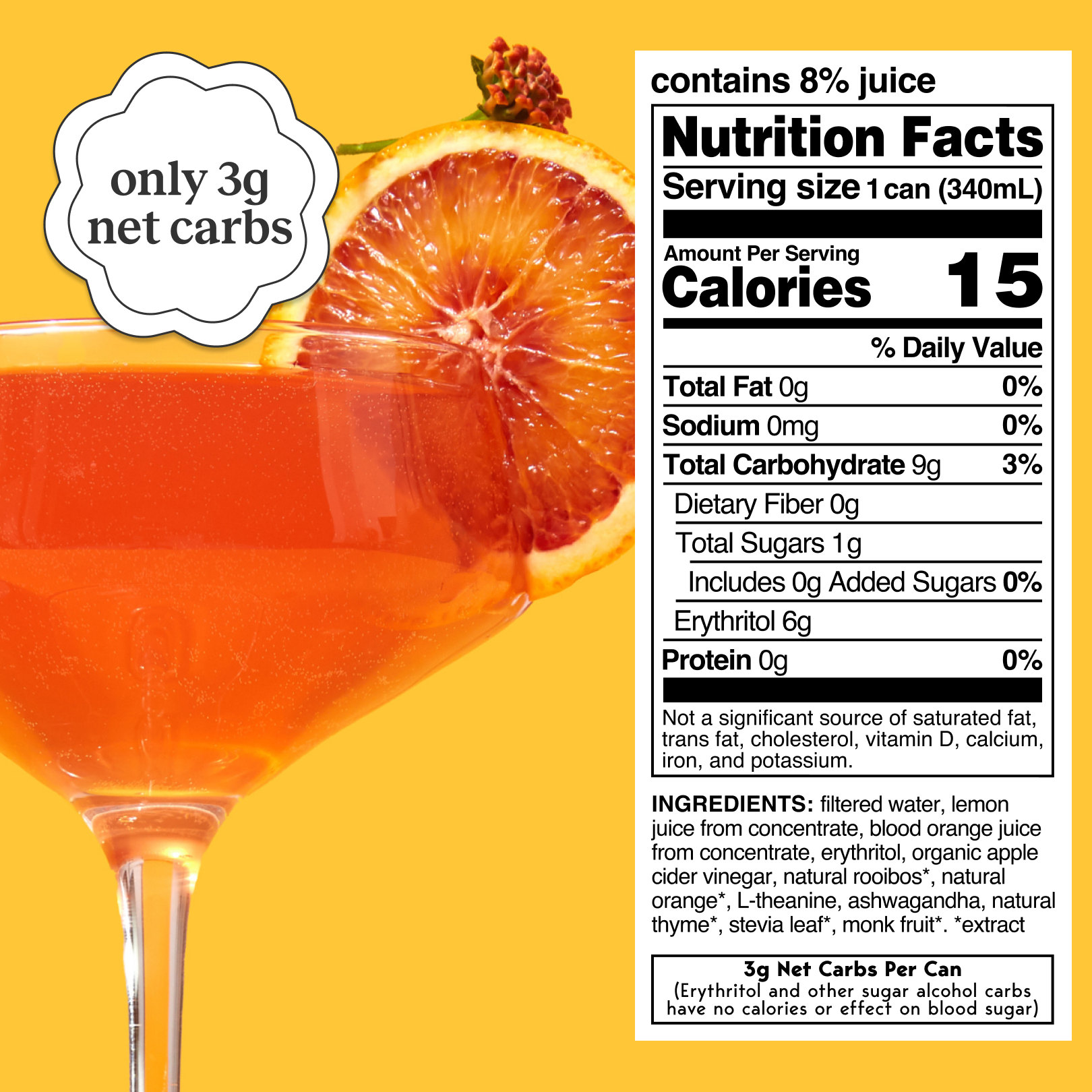 blood orange ashwagandha (botanical tea | 24 pack)