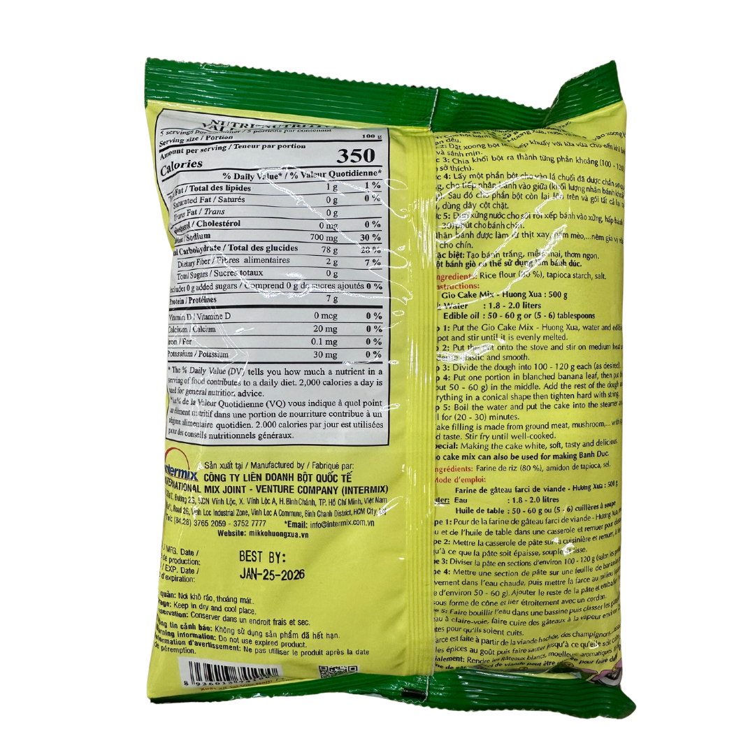 Huong Xua Vietnamese Rice Cake Flour ( Bột Bánh Giò ) - 220g 7.5oz