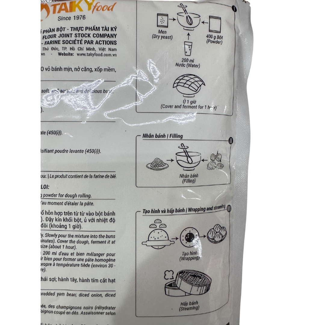 Tai Ky Foods Vietnamese Dumpling Flour ( Bột Bánh Bao ) - 400g 14.1oz