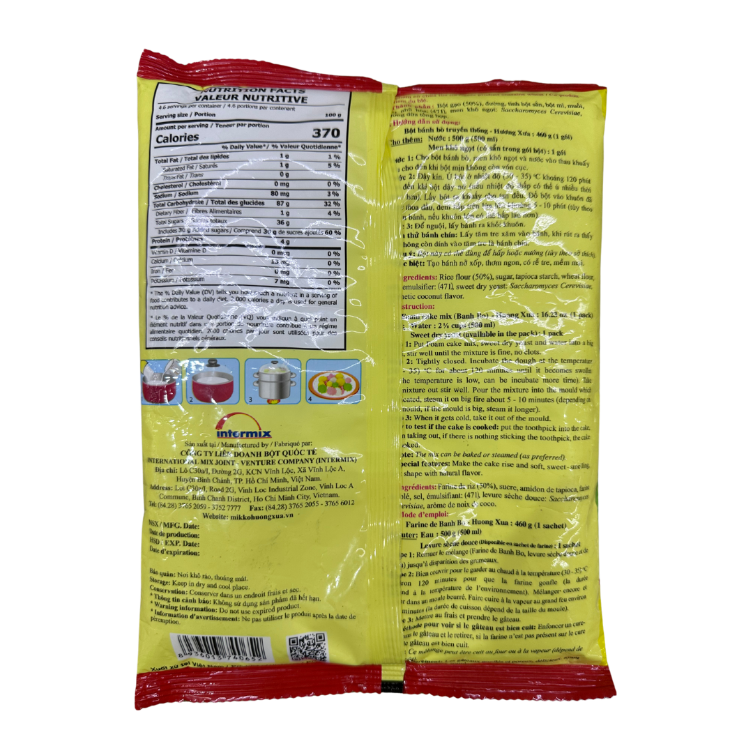 Huong Xua Vietnamese Sponge Cake Flour ( Bột Bánh Bò ) - 400g 17.1oz