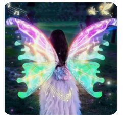 LED Moving Butterfly Angel Wings Electric Light Up Girls Costume Battery Operated