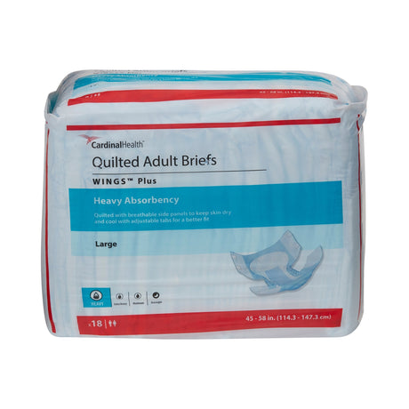 Cardinal Health Wings Plus Quilted Adult Briefs, Heavy