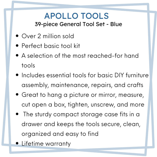 39 Piece General Tool Kit - DT9706BL