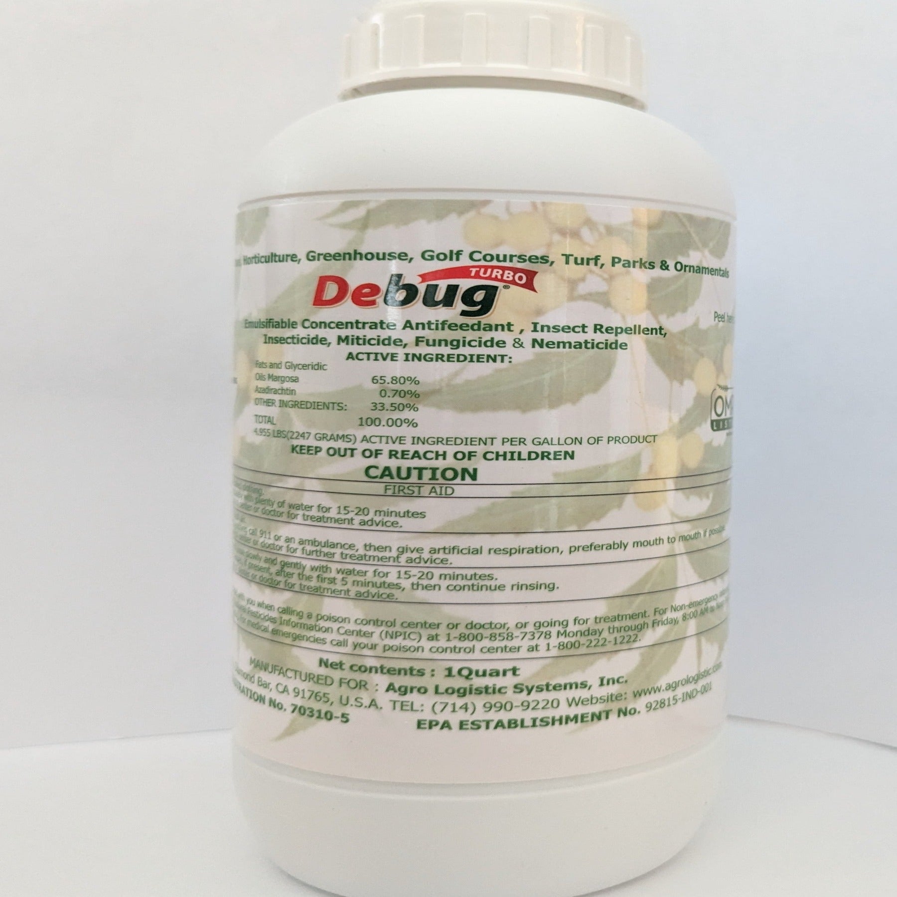 Debug Turbo 1QT Bottle Organic Use Pesticide