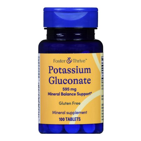 Foster & Thrive Potassium Gluconate Dietary Supplement, 595 mg