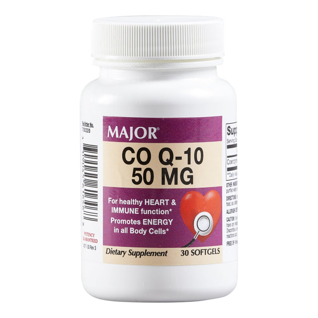 Major Coenzyme Q-10 (CoQ10) Dietary Supplement, 50 mg
