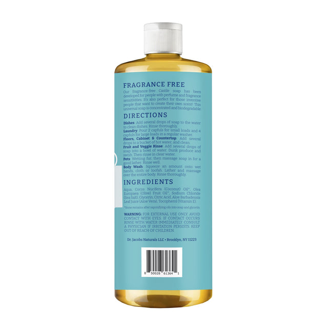 Unscented All in 1 Castile Soap - Thin Formula