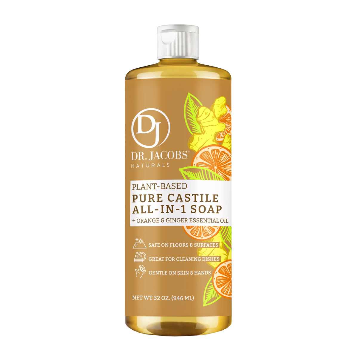 Orange & Ginger All in 1 Castile Soap - Thin Formula