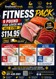 Fitness Mix: Salmon, Snapper & Ahi Tuna — 9 lbs (3 lbs Each)