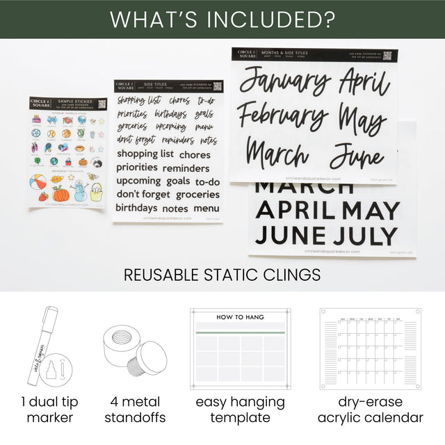 Ever Changing Acrylic Calendar | Classic Horizontal