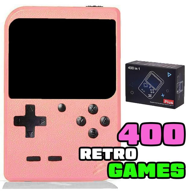 Handheld Video Game Console for Kids Portable Player Mini Arcade Electronic Toy, 400 Games Pink