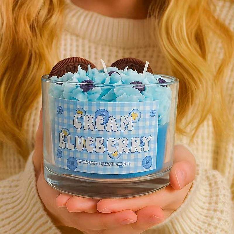 Handmade Dessert‑Shaped Scented Candle – Soy‑Wax Patisserie with Fruity & Cozy Scents