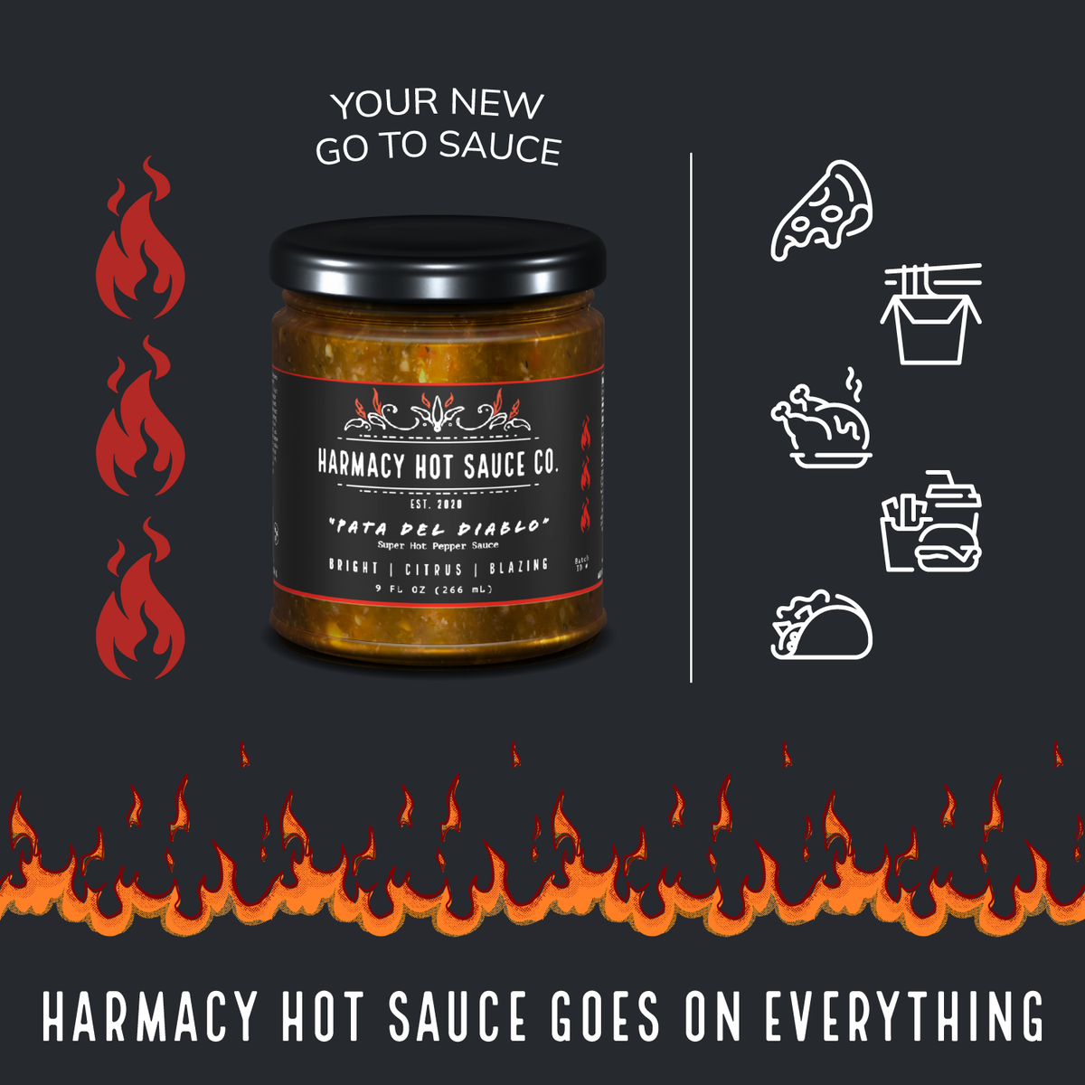Pata del Diablo - Extra Hot Tomatillo & Clementine (9oz)