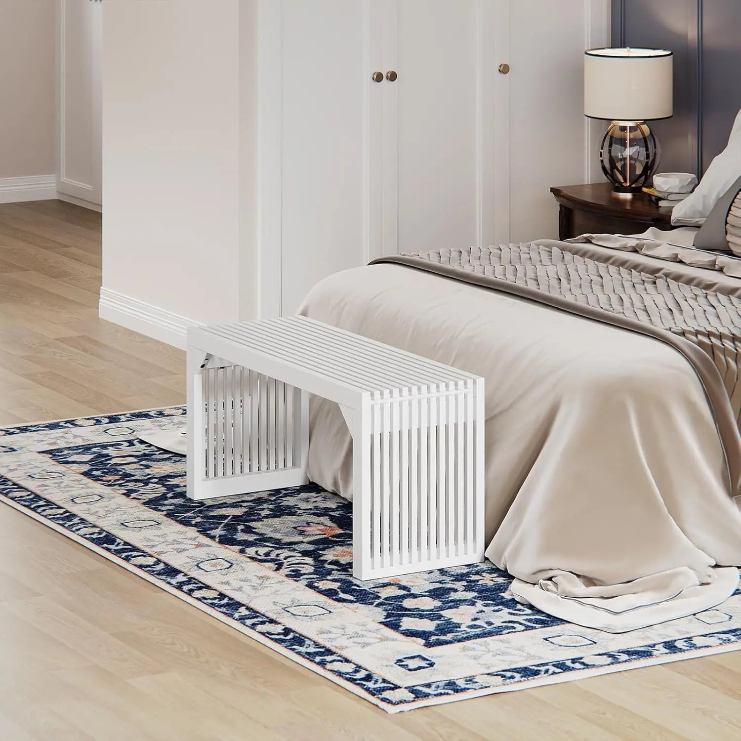 Hausvita HiKingQueens 35" Dining Bench, Indoor Wood Bench for Entryway,Living Room,Kitchen and Bedroom (Nature, Long Bench)