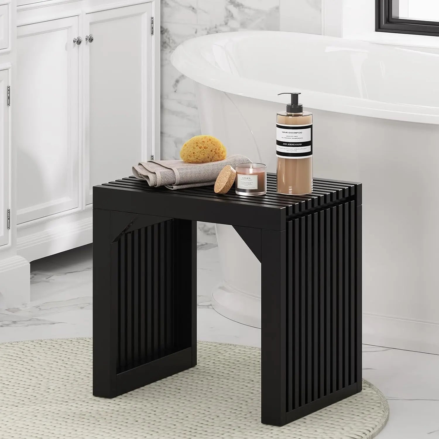 Hausvita HiKingQueens 35" Dining Bench, Indoor Wood Bench for Entryway,Living Room,Kitchen and Bedroom (Nature, Long Bench)