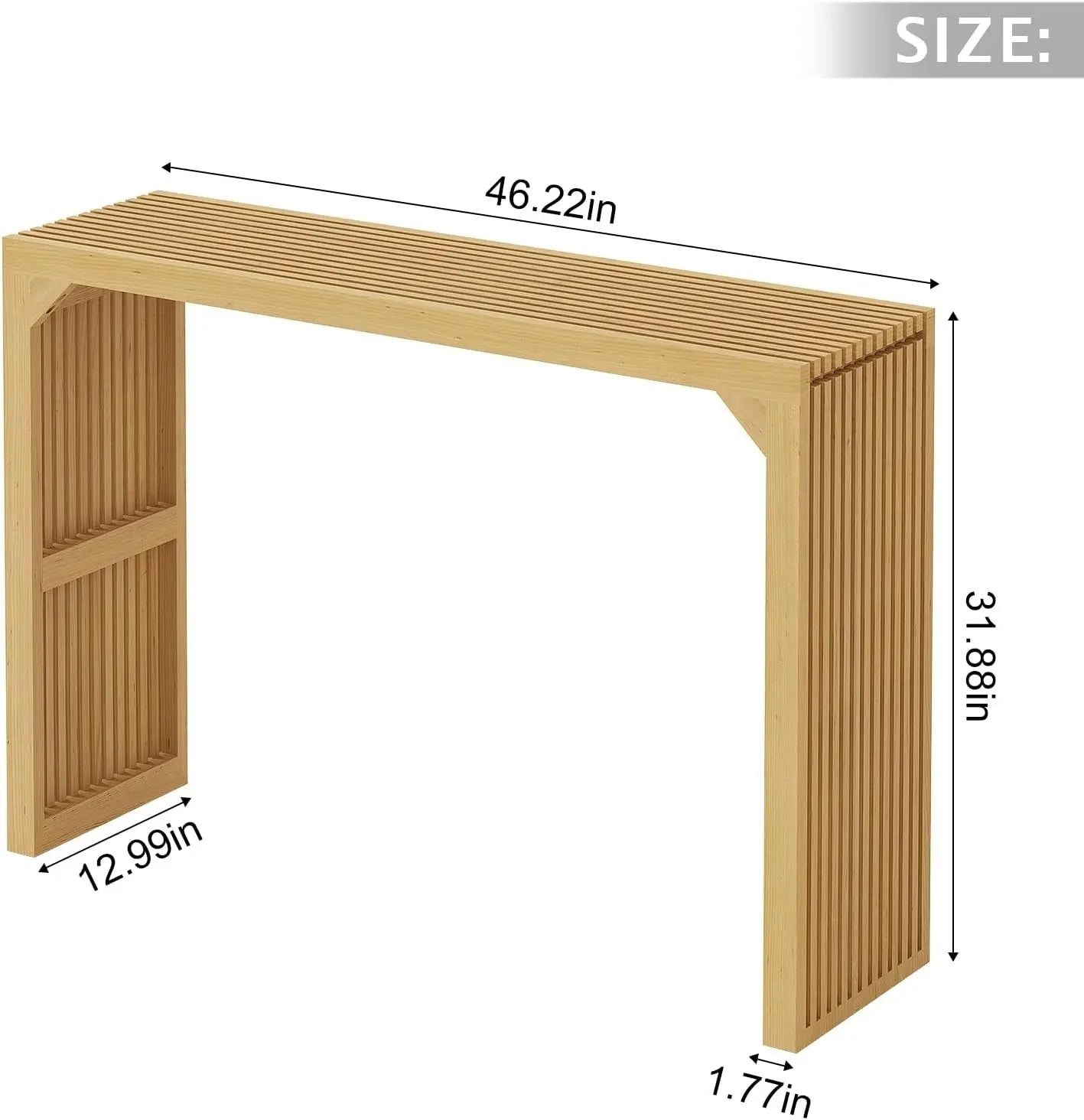 Hausvita HiKingQueens 35" Dining Bench, Indoor Wood Bench for Entryway,Living Room,Kitchen and Bedroom (Nature, Long Bench)