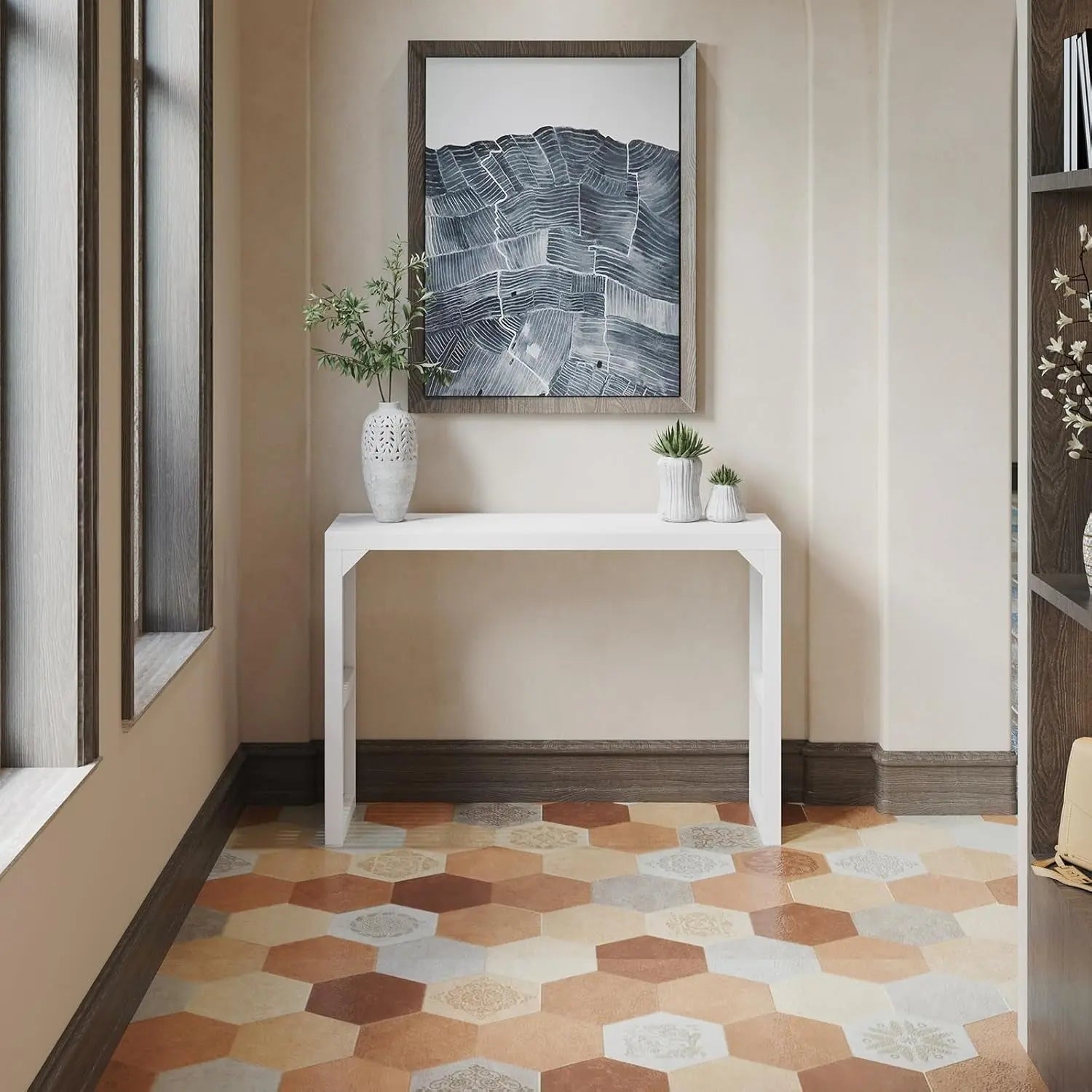 Hausvita HiKingQueens 35" Dining Bench, Indoor Wood Bench for Entryway,Living Room,Kitchen and Bedroom (Nature, Long Bench)