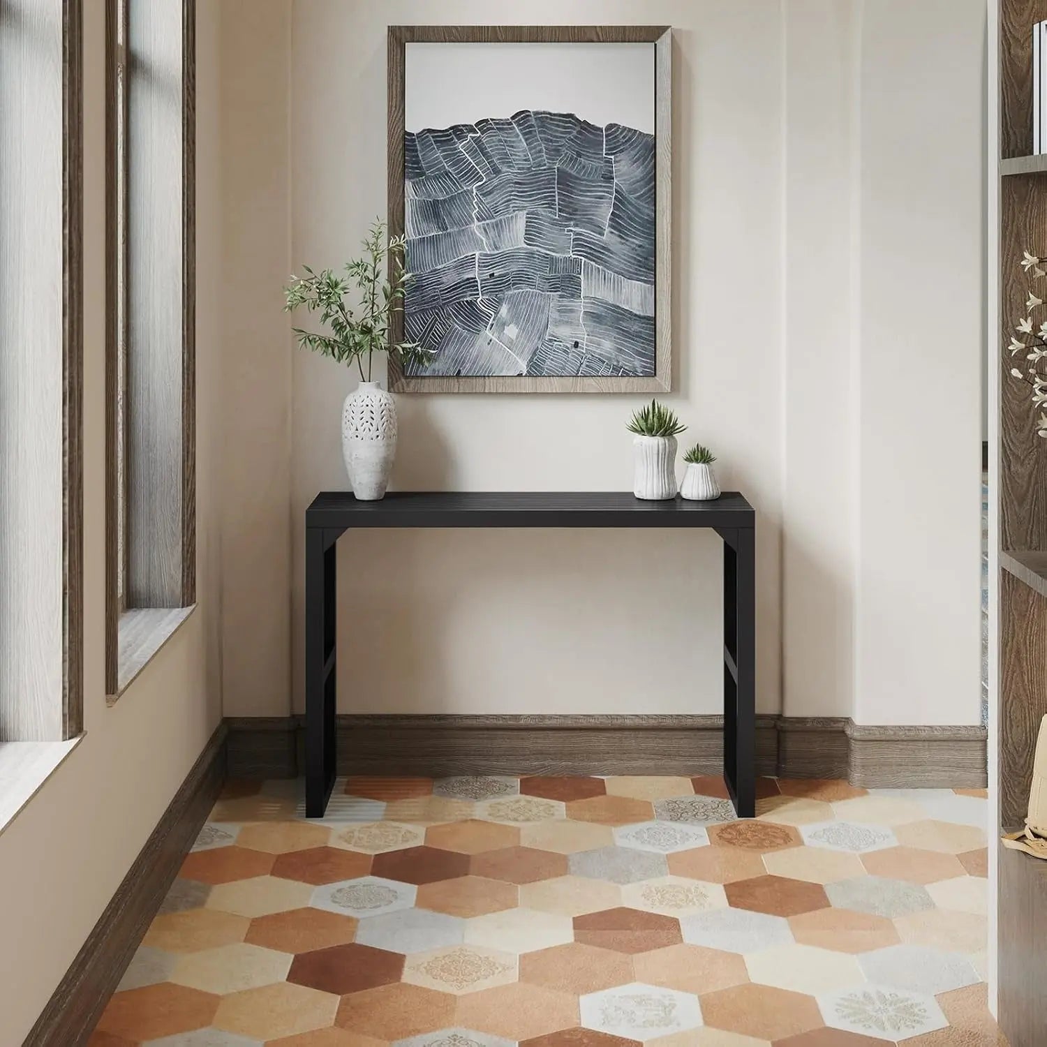 Hausvita HiKingQueens 35" Dining Bench, Indoor Wood Bench for Entryway,Living Room,Kitchen and Bedroom (Nature, Long Bench)