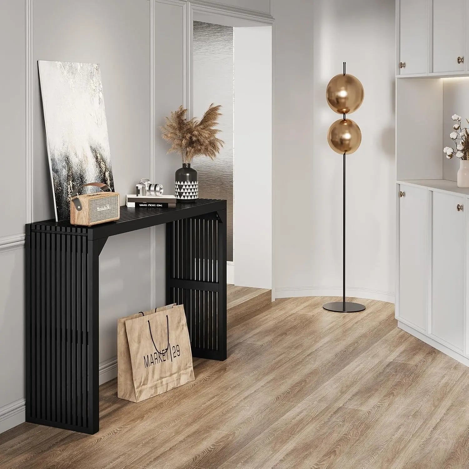 Hausvita HiKingQueens 35" Dining Bench, Indoor Wood Bench for Entryway,Living Room,Kitchen and Bedroom (Nature, Long Bench)