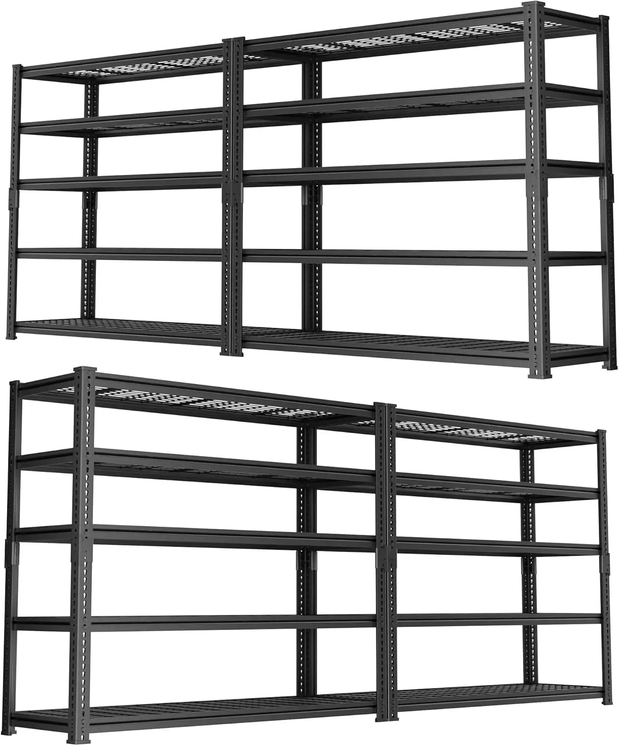Hausvita Storage Shelves Heavy Duty, 48" L x 18" W x 72" H Garage Wire Shelving Unit Loads 2000LBS, 5-tier Adjustable Metal Industrial Utility Shelf Rack for Kitchen, Laundry Room, Pantry, Warehouse, Basement