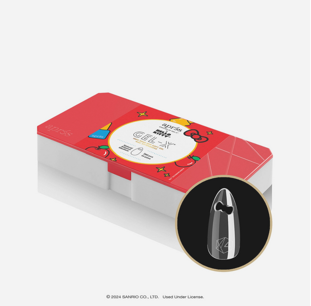 Hello Kitty Natural Almond Medium Bow Cut Tip Box