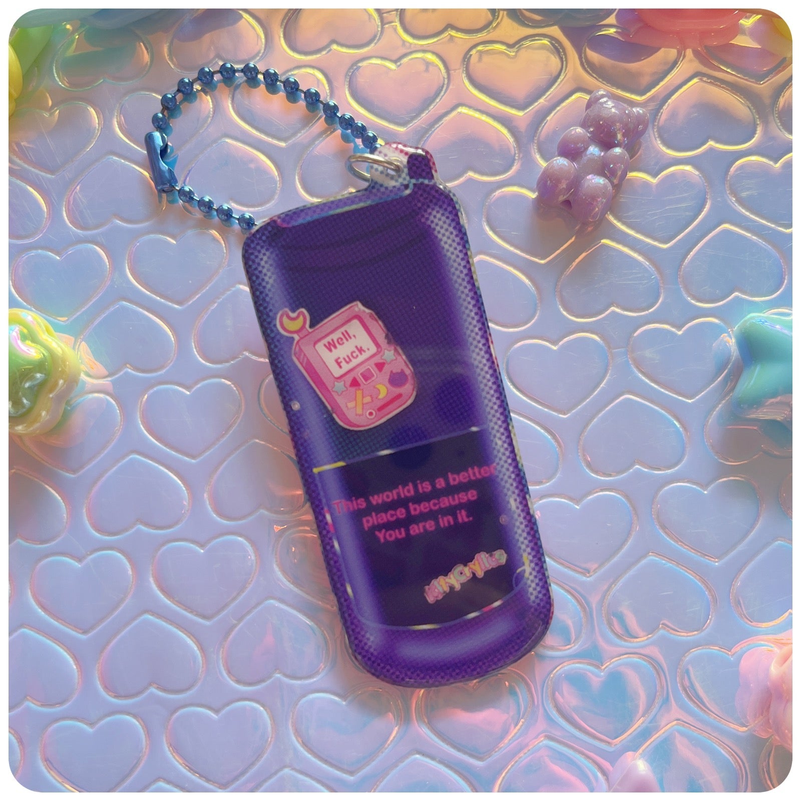 Nakia Skyline Vaporwave 3D Acrylic Keychain - FLASH SALE!