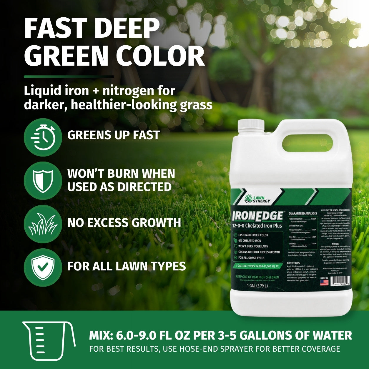12-0-0 Chelated Liquid Iron Lawn Fertilizer