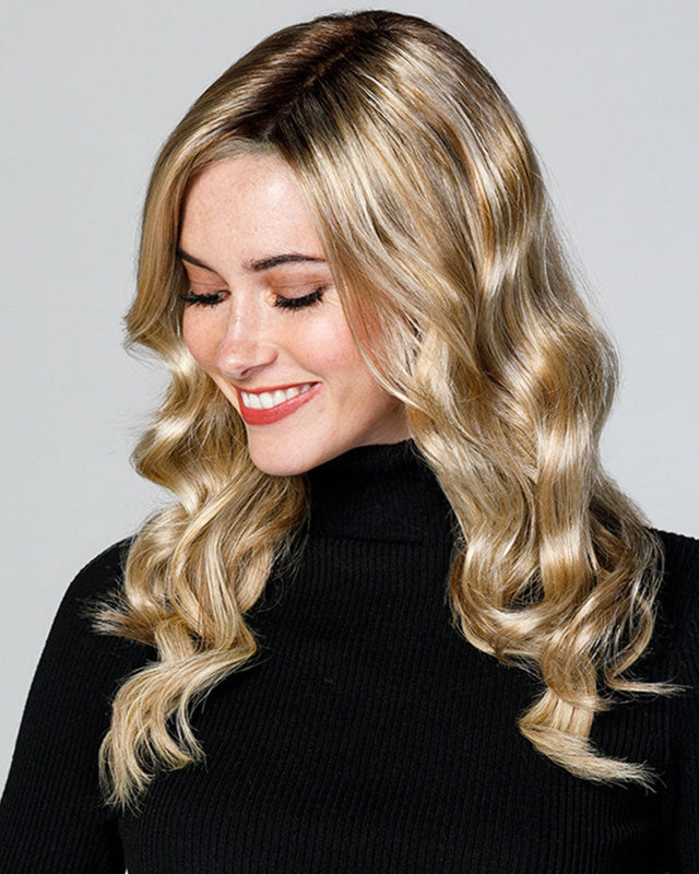 Top Coverage Wavy 18 inch | Lace Front & Monofilament Synthetic Hair Topper by Jon Renau