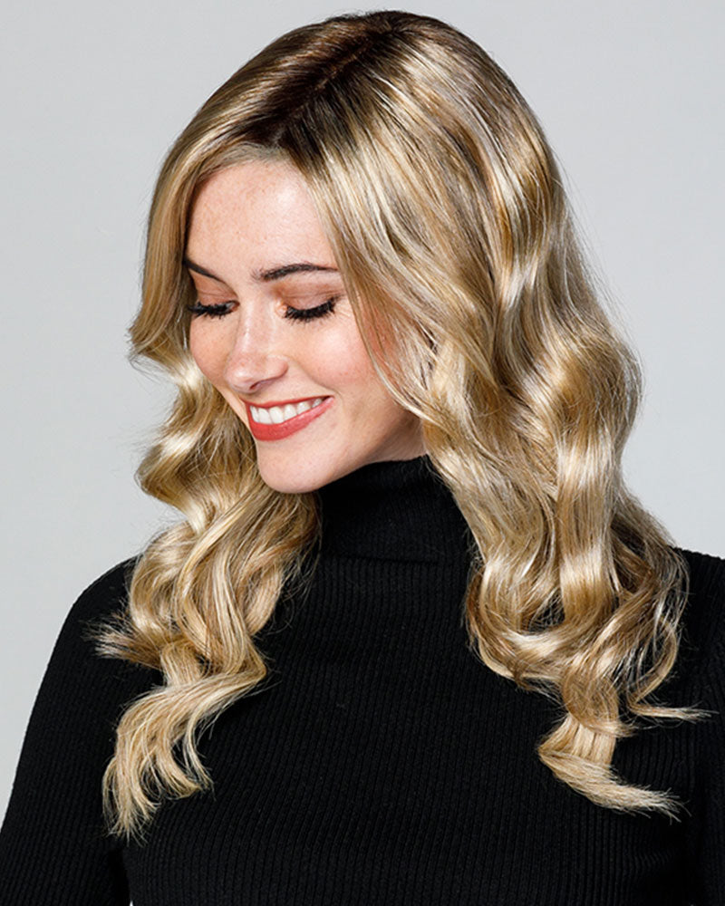 Top Coverage Wavy 18 inch (Exclusive) | Lace Front & Monofilament Synthetic Hair Topper by Jon Renau