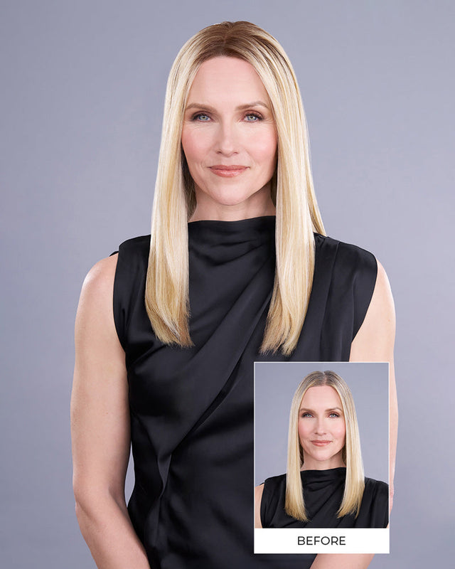 Top Trend Lace HD Straight 18 inch | Lace Front & Monofilament Synthetic Hair Topper by Jon Renau