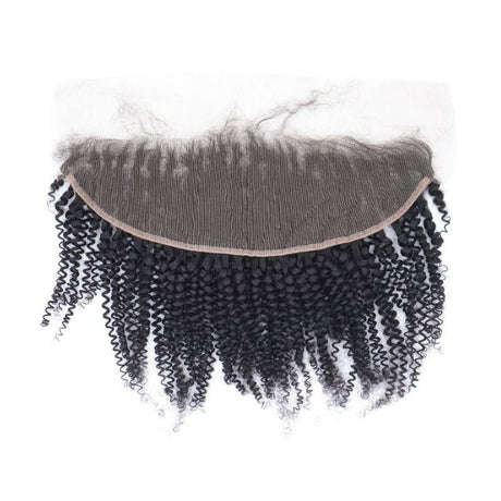 Afro Kinky Curly 13x4 Transparent Lace Human Hair Frontal