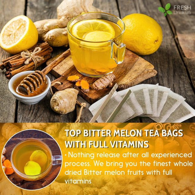 Turmeric, Ginger, Cinnamon Tea, Tea Bags, 100% Natural, Hand-made Blend of Turmeric, Ginger, and Cinnamon. Eco-conscious Tea Bags. Turmeric Ginger Herbal Tea. No Sugar, No Caffeine, No Gluten, Vegan. - FreshDrinkUS - Natural and Premium Herbal Tea