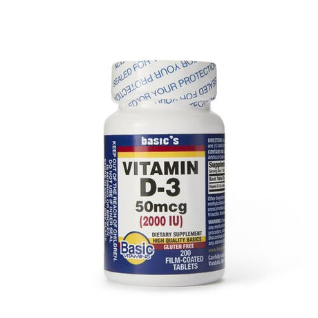 Basic’s Vitamin D3 Dietary Supplement, 2000 IU