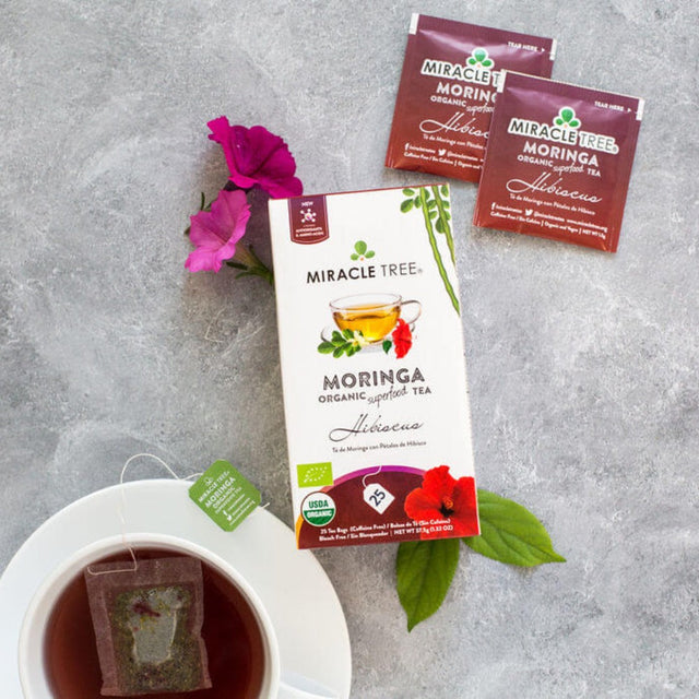 Organic Moringa Tea, Hibiscus