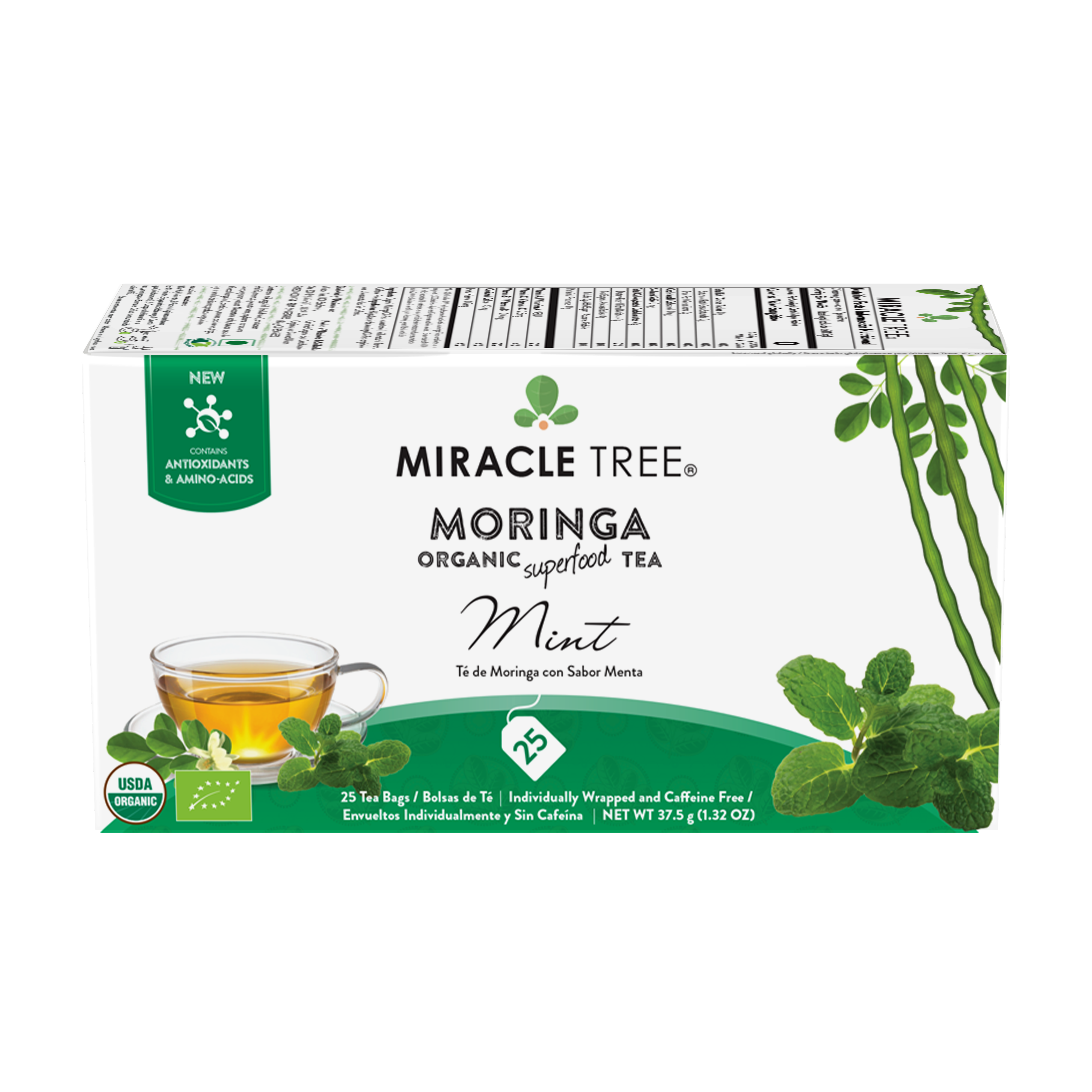 Organic Moringa Tea, Mint