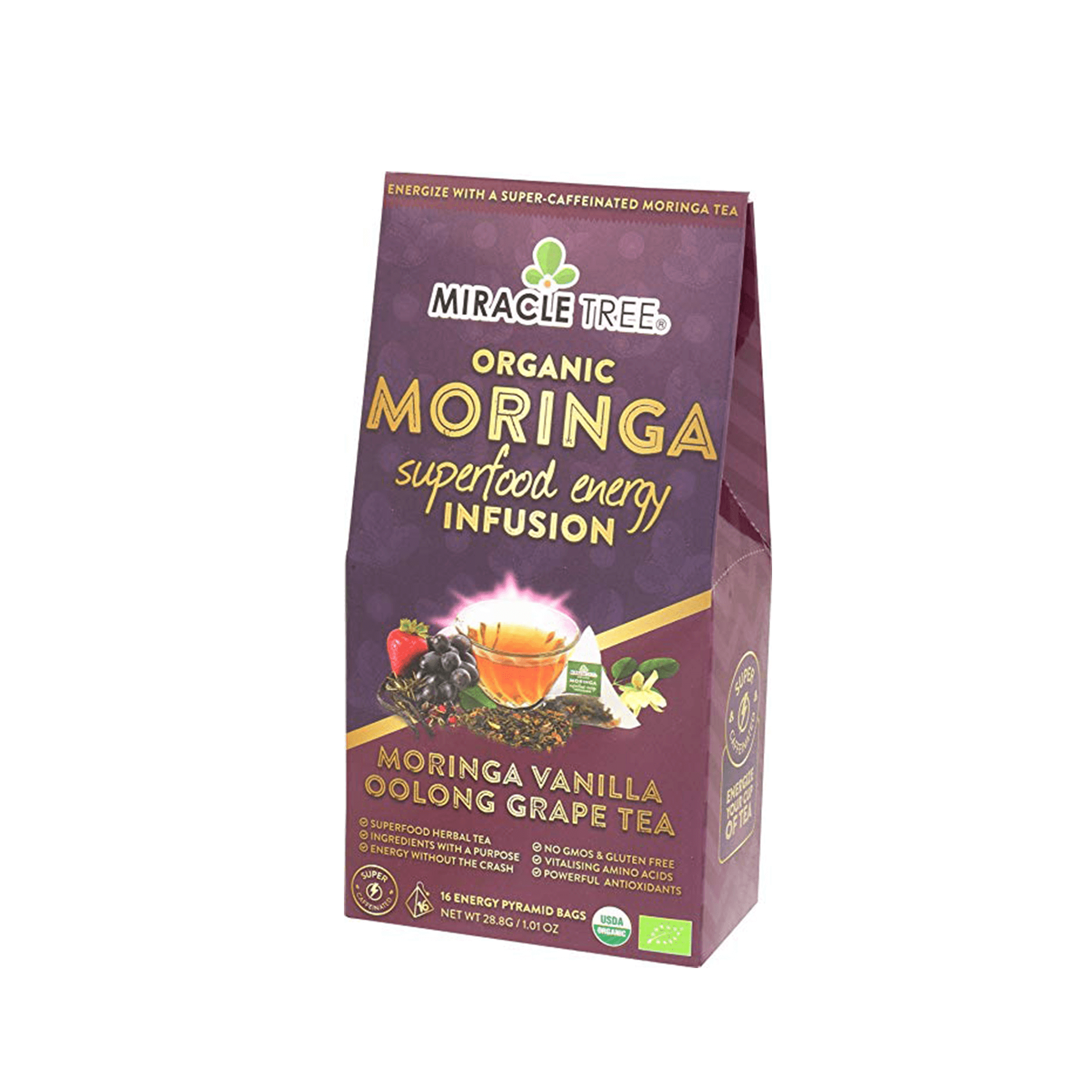 Moringa Energy Tea, Grape Vanilla