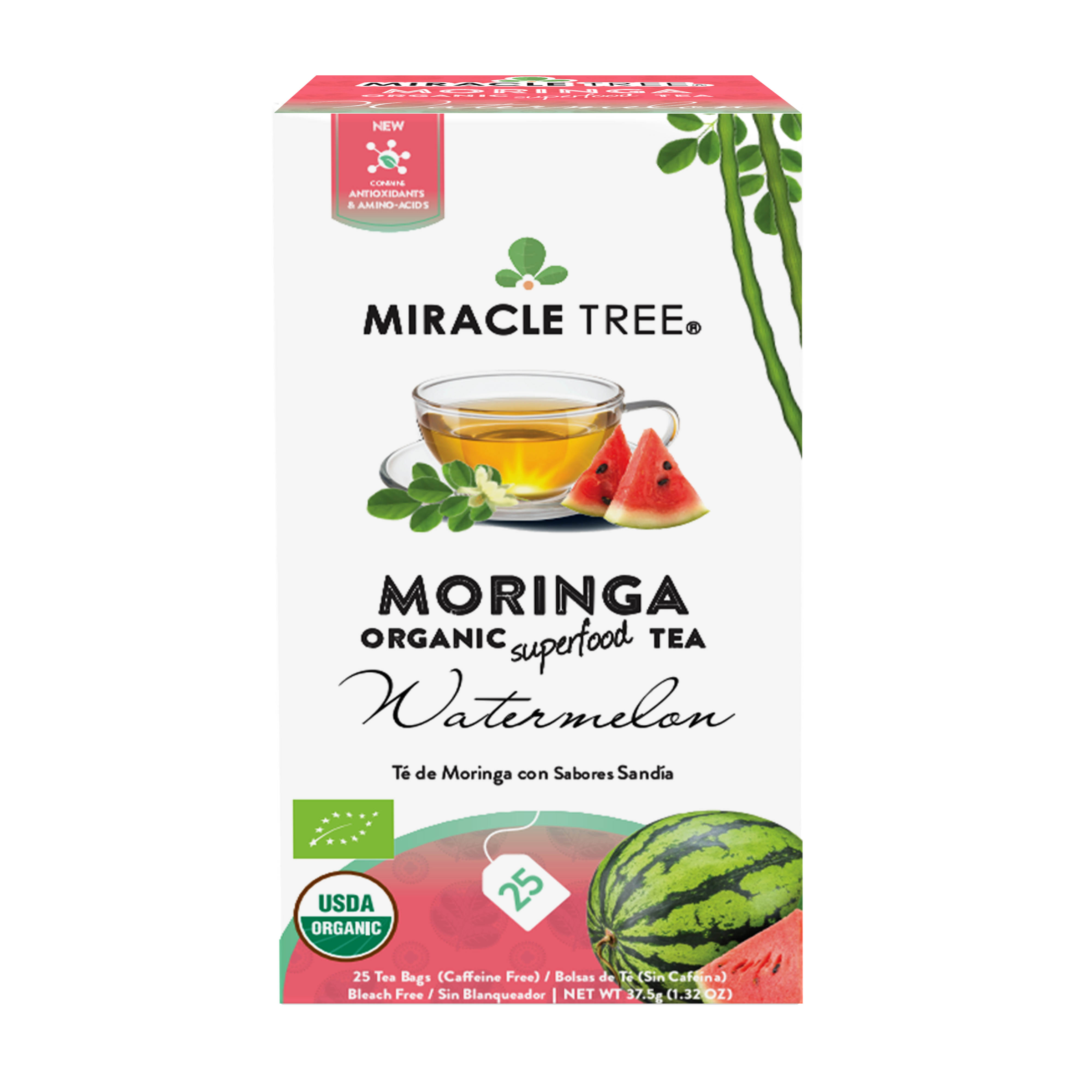 Organic Moringa Tea, Watermelon