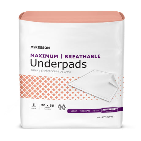 McKesson Breathable Underpads, Maximum