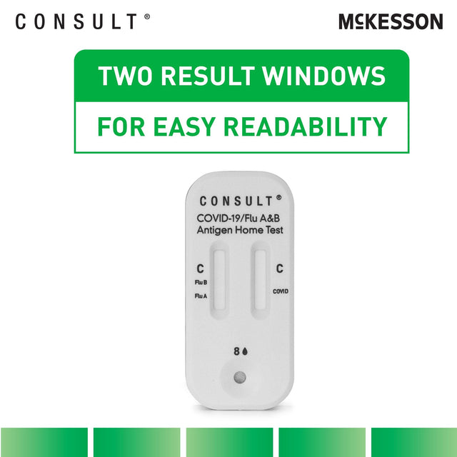 McKesson Consult COVID-19 / Flu A&B Antigen Home Test, 2 Tests