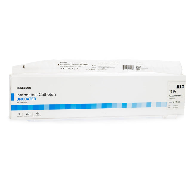 McKesson Coude Tip PVC Urethral Catheter, Male/Universal