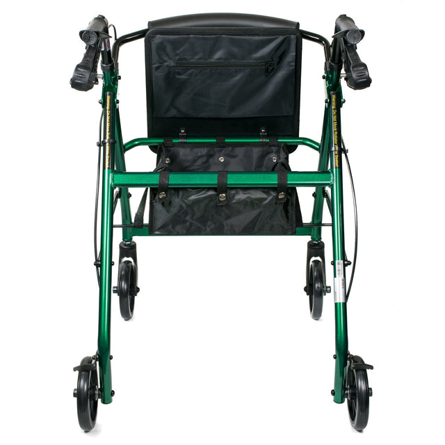 McKesson Lightweight 4 Wheel Rollator Walker, Green