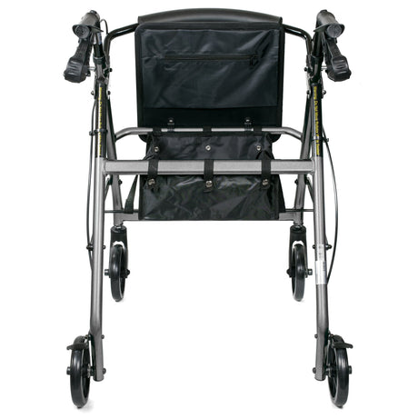 McKesson Lightweight 4 Wheel Rollator Walker, Silver