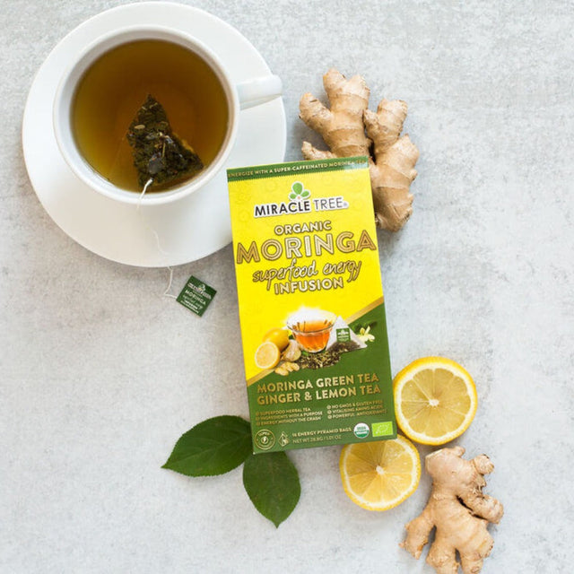Moringa Energy Tea, Ginger Lemon