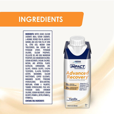 Nestle Impact Advanced Recovery Immunonutrition Drink, Vanilla, CS/10