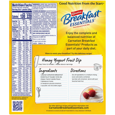 Carnation Breakfast Essentials Powder Drink Mix, French Vanilla