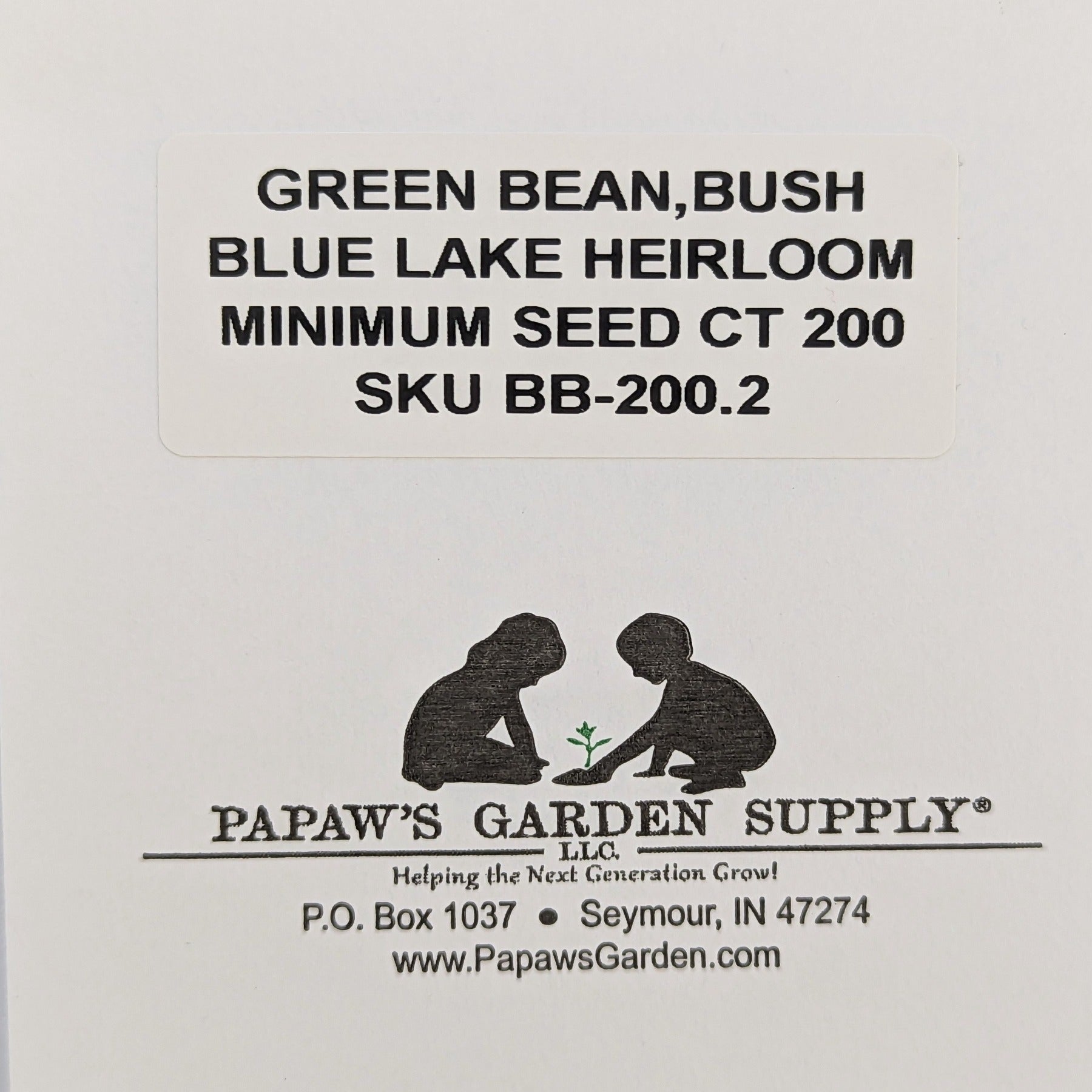 Blue Lake Bush Heirloom Green Bean Seeds