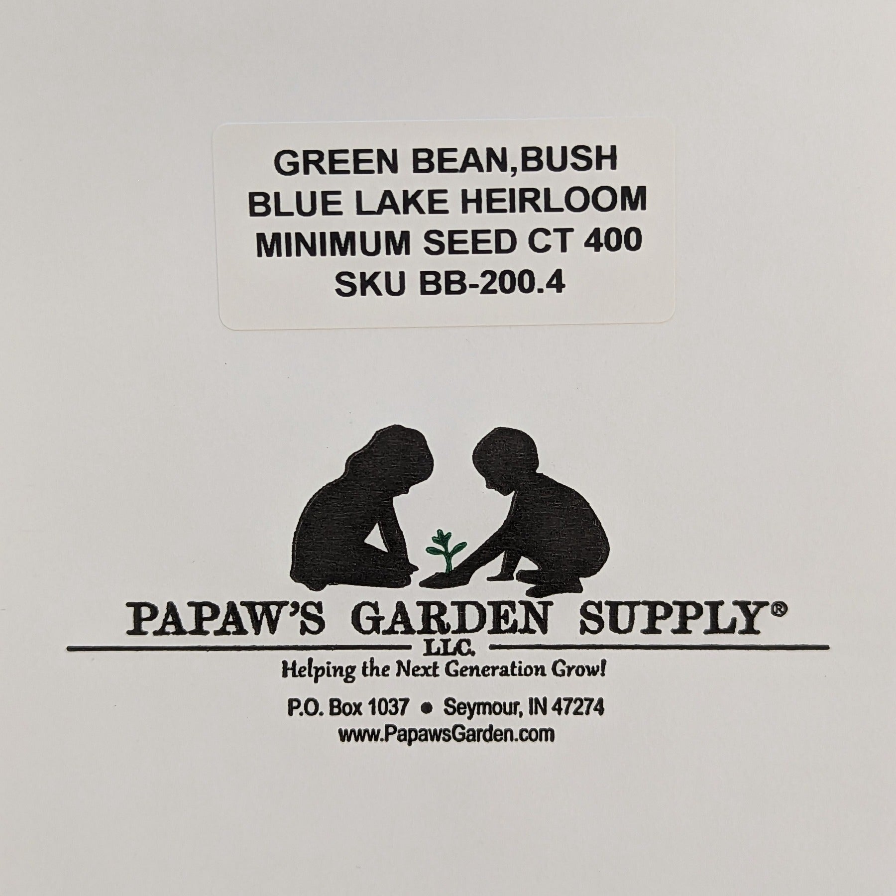Blue Lake Bush Heirloom Green Bean Seeds